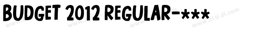 Budget 2012 Regular字体转换
